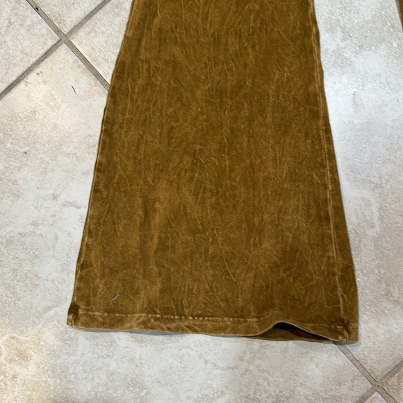 Lil Bees Bohemian Brown Acid Wash Flare Leggings Pants S - Picture 5 of 6